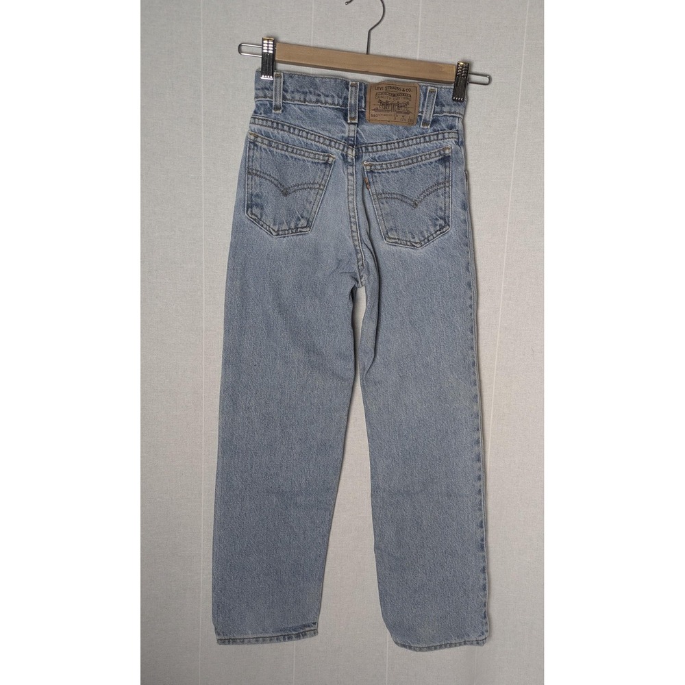 Vintage 90s Levis 550 Orange Tab Boys Jeans Size 9 Light Wash Relaxed Denim - Picture 4 of 7